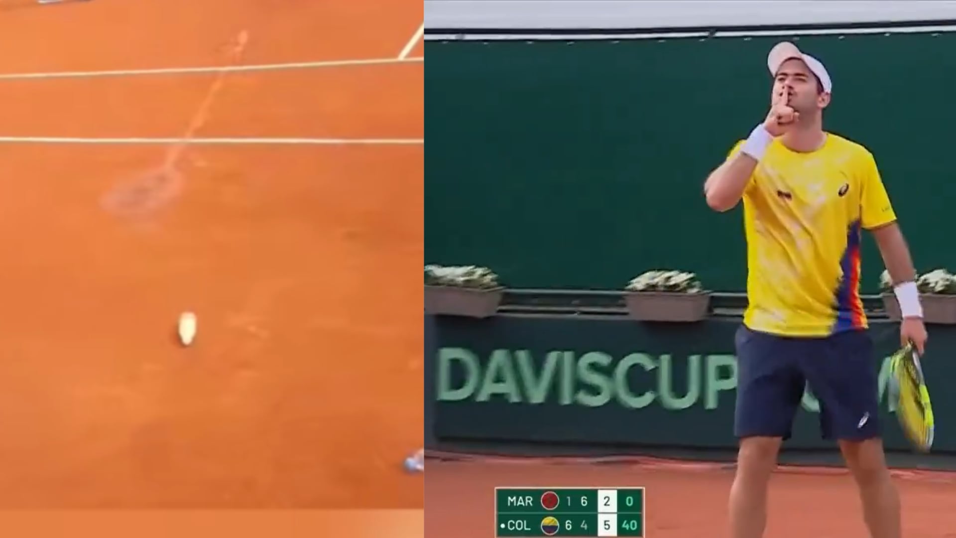 Nicolás Mejía clasificó a Colombia a Copa Davis, mandó a callar al público y le respondieron con botellazos