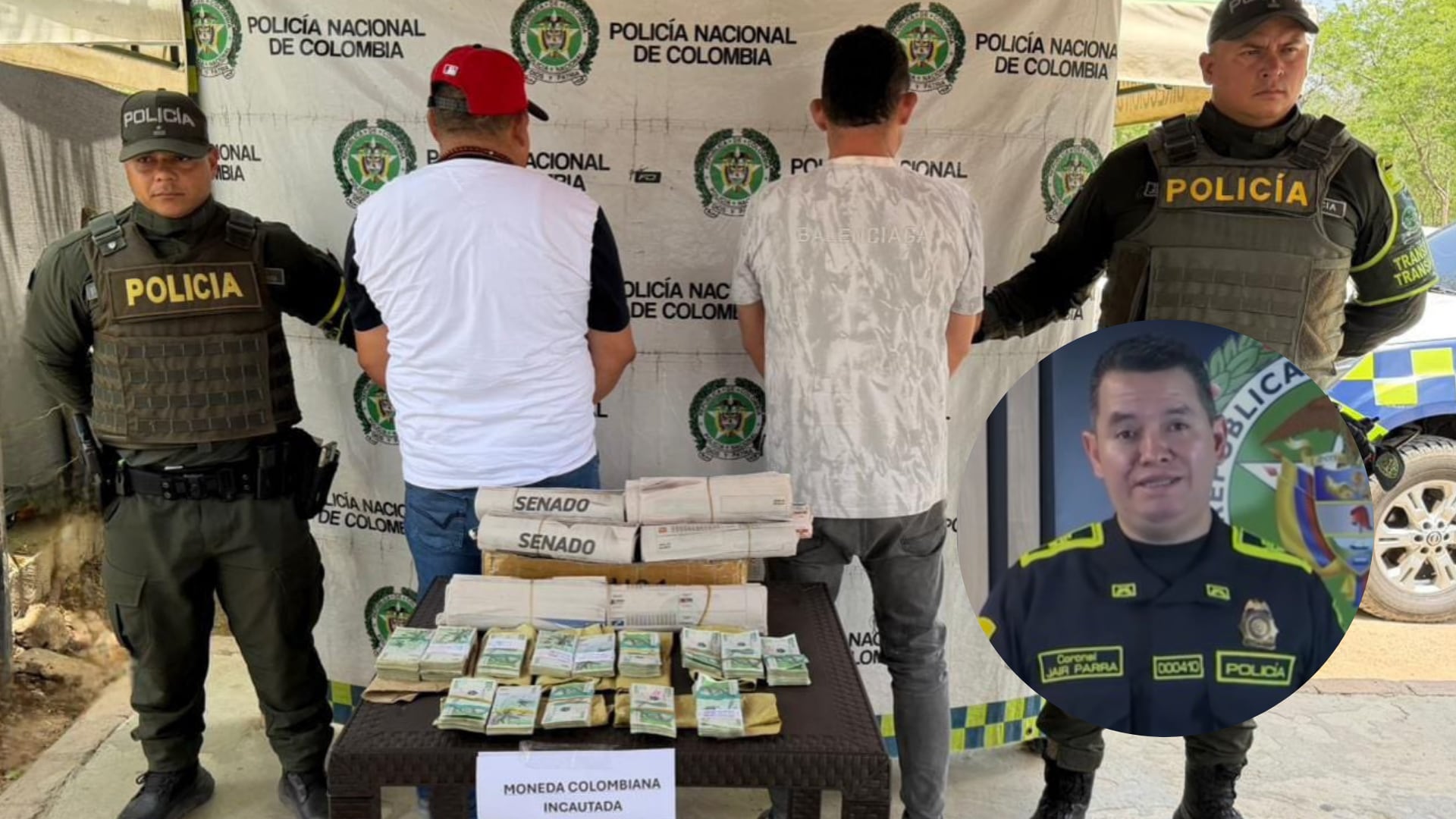 Incautación de 145 millones de pesos