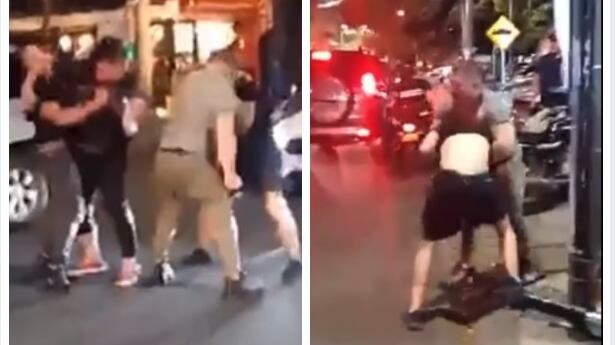 Pelea de Andrés Escobar el sábado en Cali.