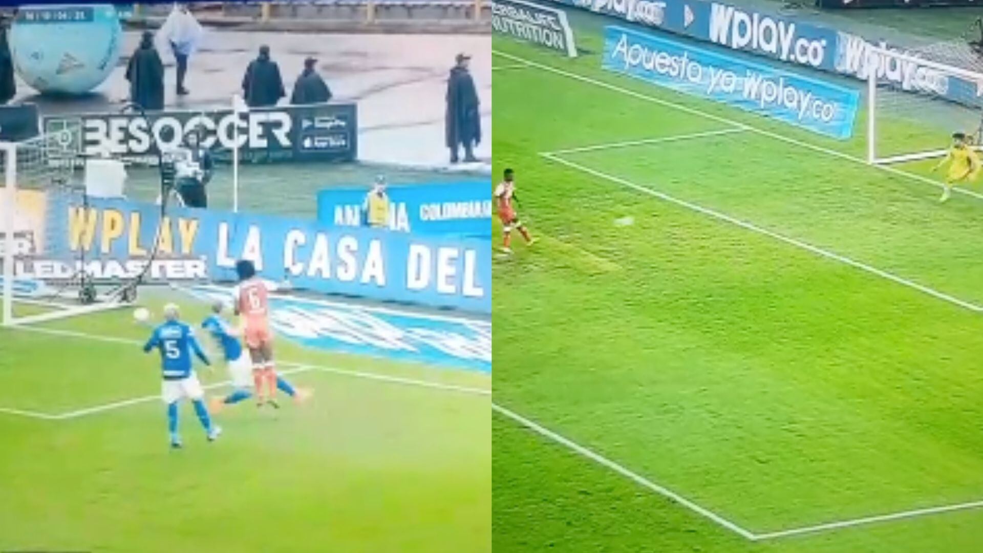 Andrés Llinás cometió un penalti ante Santa Fe.