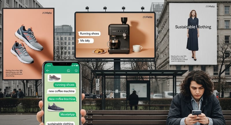 Conversaciones con Meta ahora alimentarán publicidad dirigida - Generado con Whisk/FW