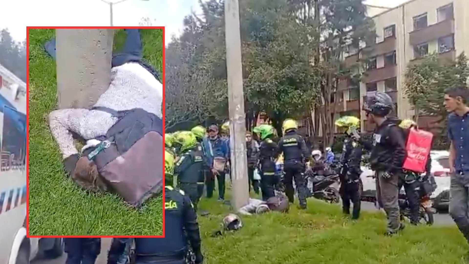 Intentó robar una cadena de oro, chocó contra un poste y murió en Suba