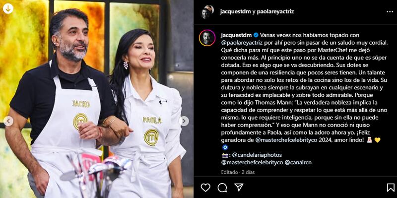 Jacko publicó unas hermosas fotografías con su pareja quien le acompaña en el país en el que está