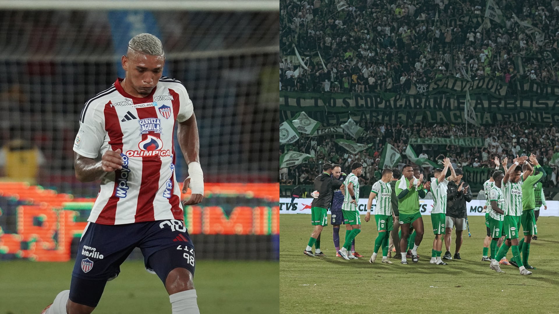 Liga betPlay - Fotos: Redes sociales de Atlético Nacional y Junior tomadas el 5 de diciembre del 2025
