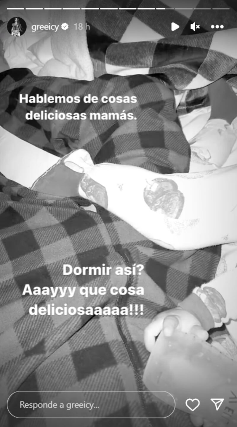 Greeicy chicaneó la que considera una de las “cosas deliciosas” de ser mamá