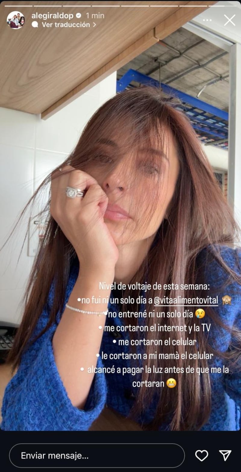 Alejandra Giraldo de Noticias Caracol le cortaron los servicios públicos