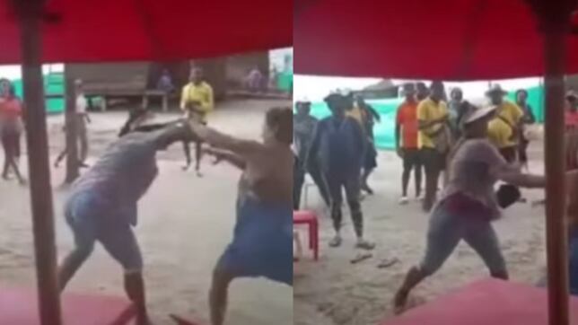 Foto en video: pelea entre masajista y una turista convirtió la playa en ring de boxeo en Cartagena.