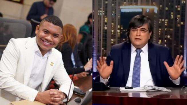 El representante a la Cámara, Miguel Polo Polo y el periodista Jaime Bayly.