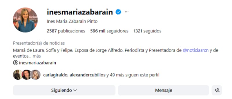 Inés María Zabaraín y el detalle con el que sigue apoyando a sus esposo
