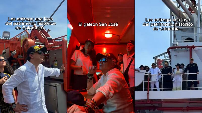 Tildan de ‘visajoso’ a Petro por video en el que recuperó joyas del galeón San José