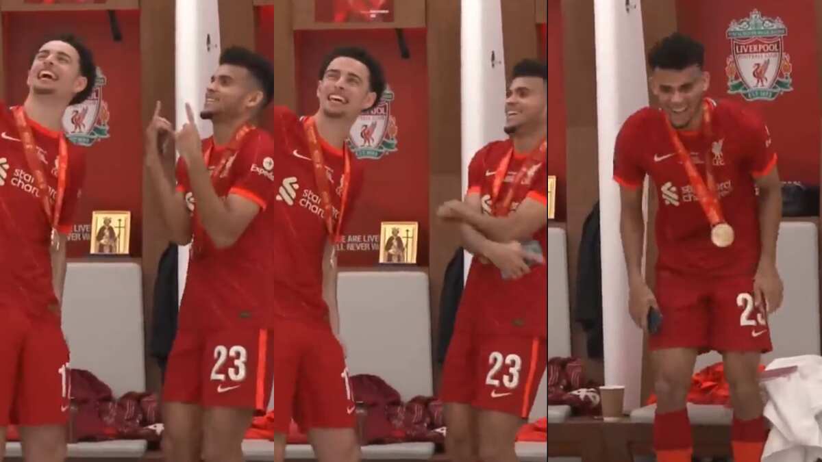 Luis Díaz sacó carcajadas en el camerino de Liverpool por su paso de baile
