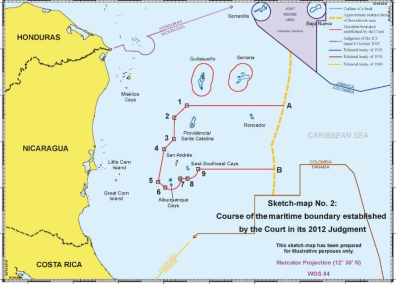 ESTABLECIMIENTO DEL CURSO DEL LIMITE MARÍTIMO POR LA CORTE EN SU SENTENCIA DE 2012