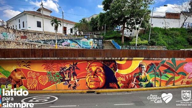 Critican murales pintados sobre la calle quinta en Cali