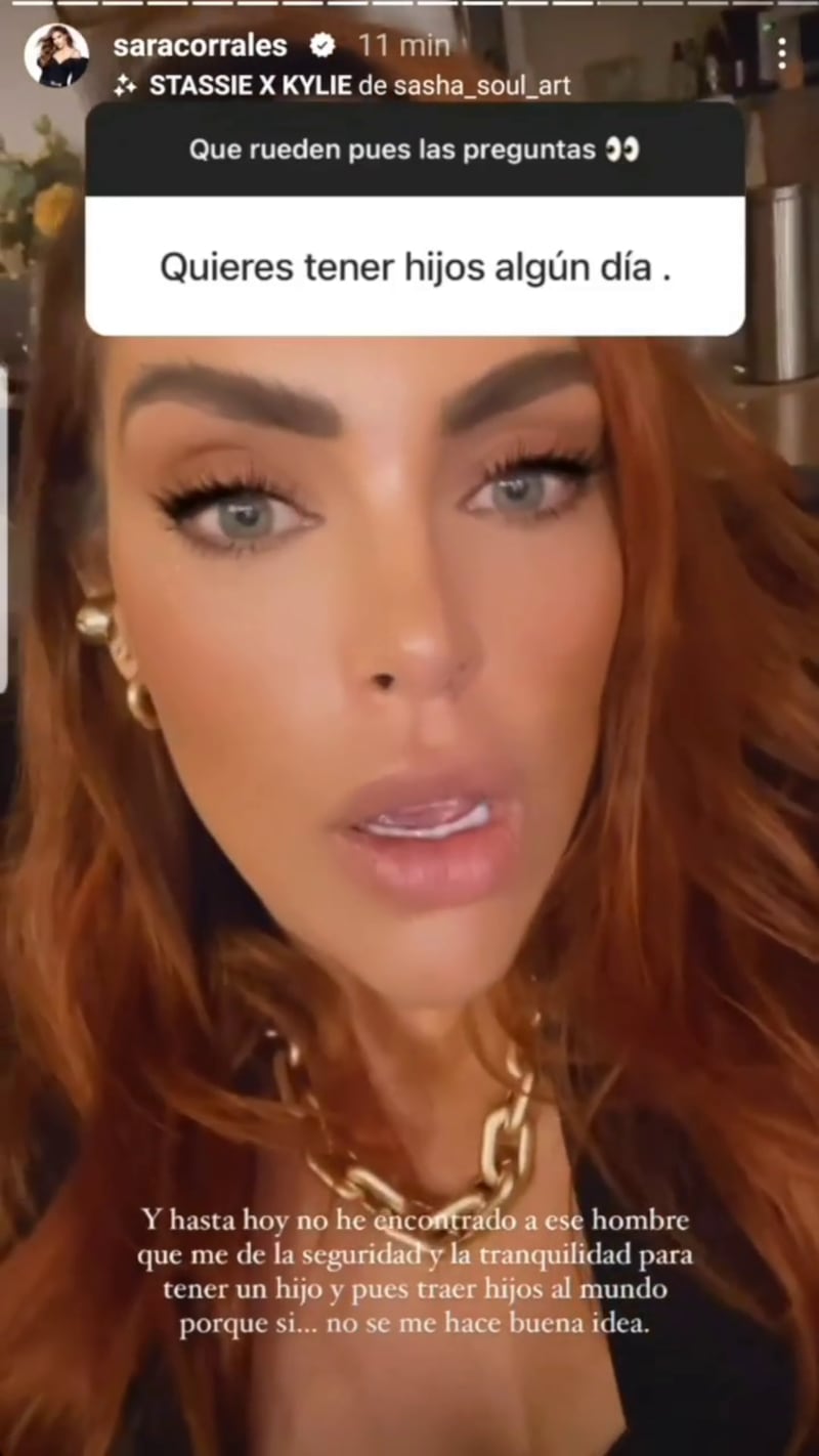 Sara Corrales reveló por qué no ha tenido hijos
