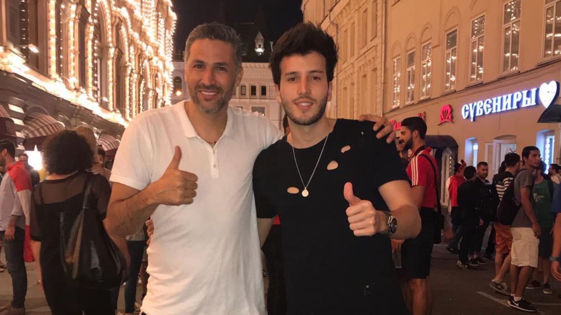 video de Mario Alberto Yepes con Sebastián Yatra durante el partido por el tercer puesto del Mundial Qatar 2022