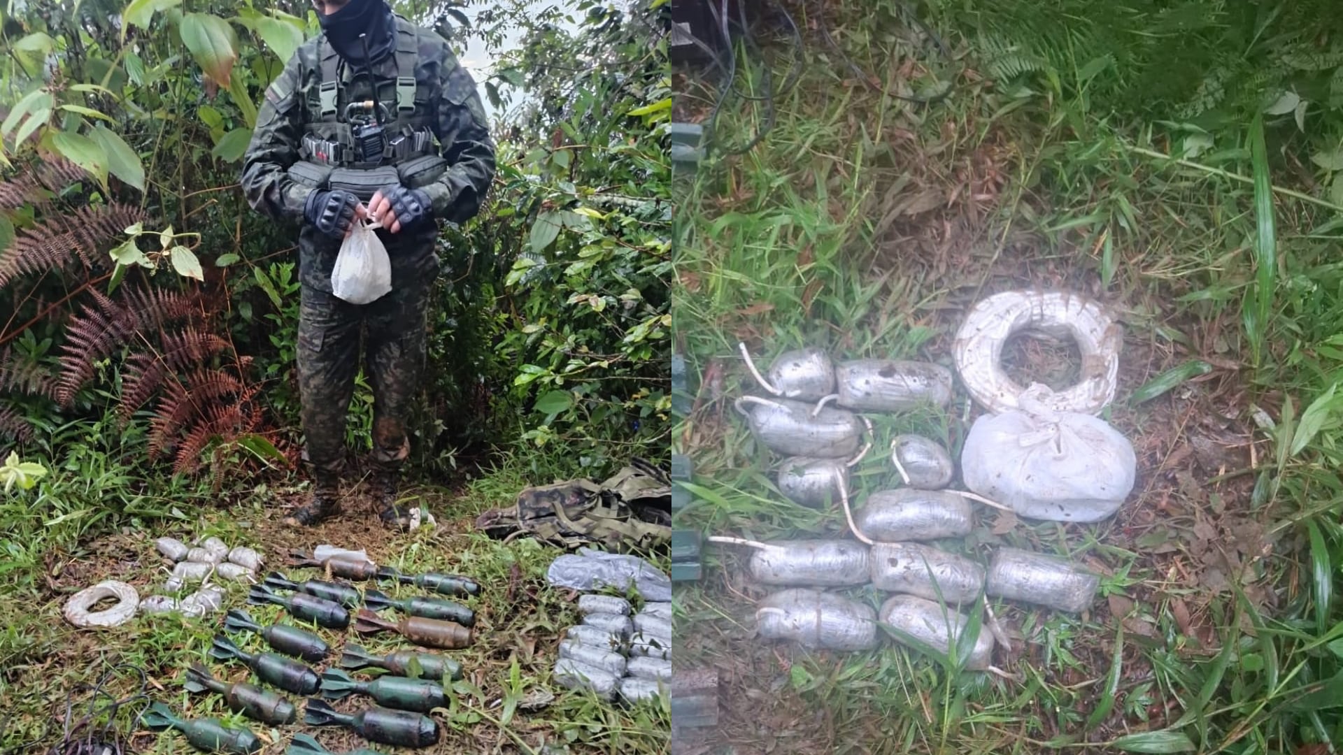 Explosivos incautados en Jamundí