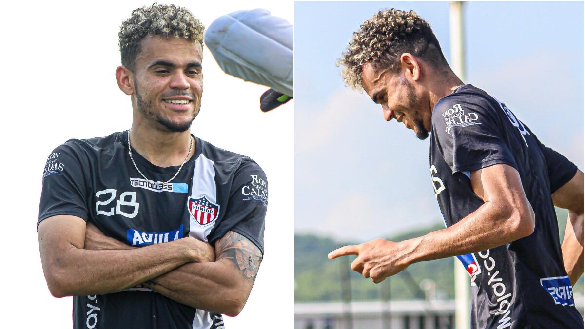 Luis Díaz volvió a entrenar con Junior y se vio feliz portando sus colores