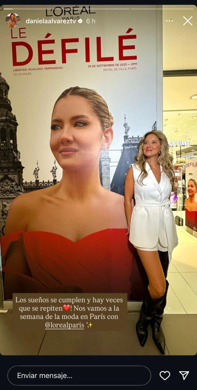 Daniela Álvarez estará en la Semana de la Moda en París