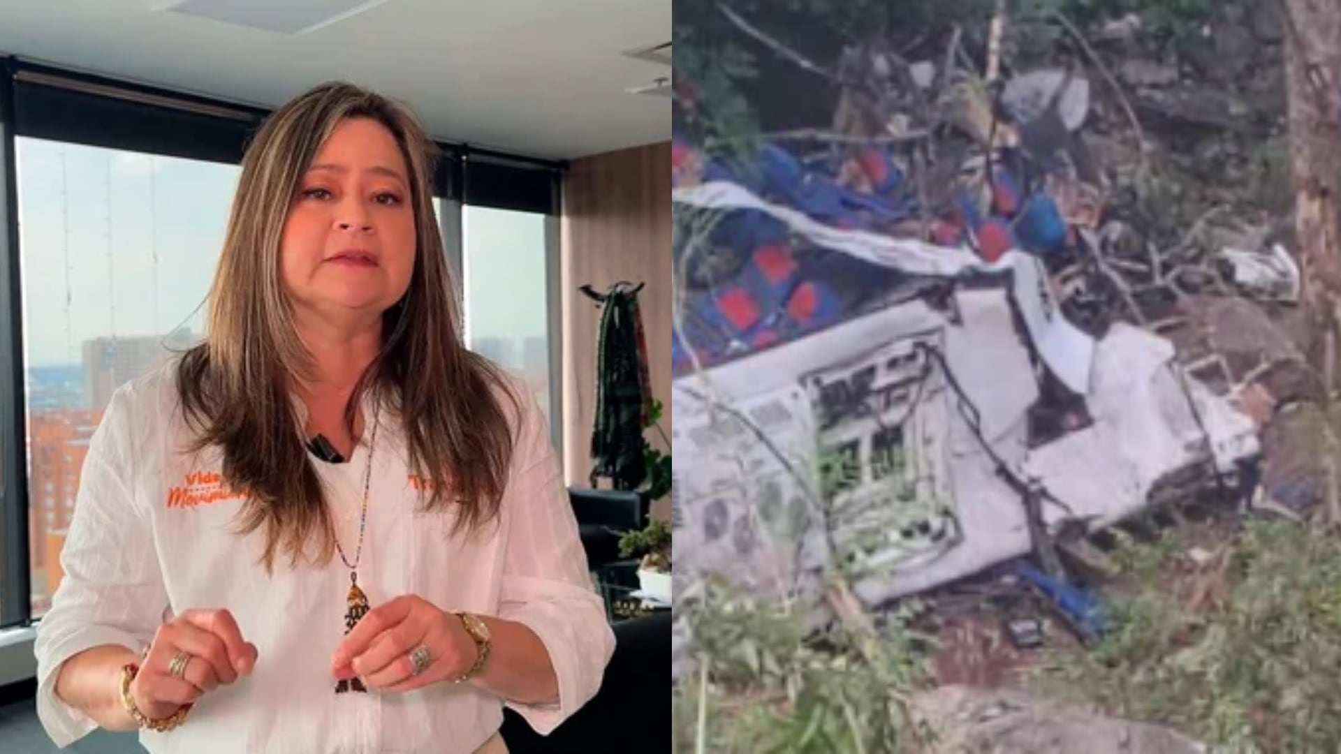 Ministra de Transporte Mafe Rojas, anuncia inspección a la empresa Precoltur, por el accidente en Antioquia.