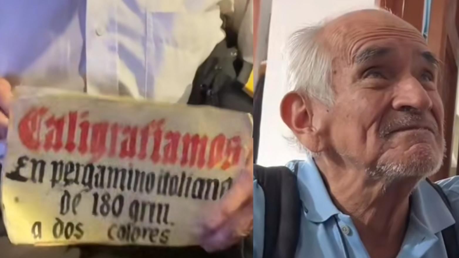 La conmovedora historia de ‘Don José’ el señor de las caligrafías en Cali