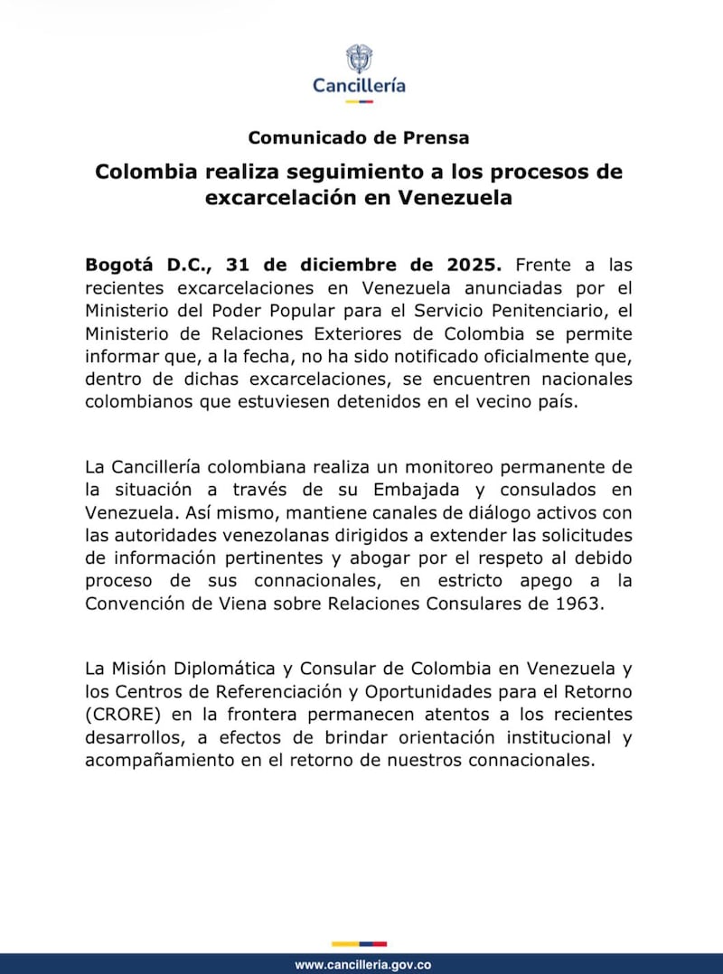 Archivo: Cancillería colombiana