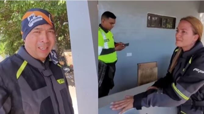 Creadores de contenido que viajan en moto por el país, los robaron en La Guajira.