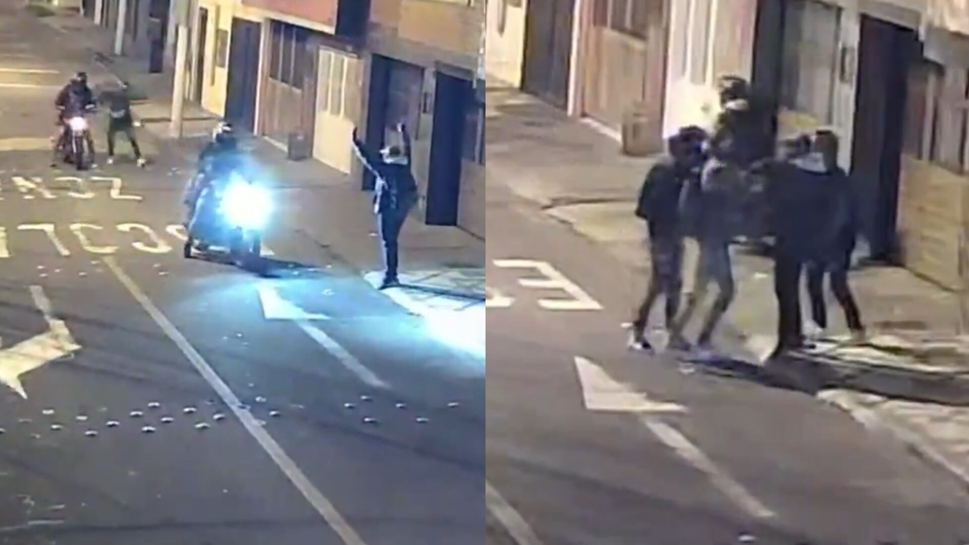 Ladrones atacan a sus víctimas en moto.