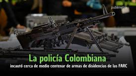 La Policía colombiana incautó cerca de medio centenar de armas de disidencias de las FARC