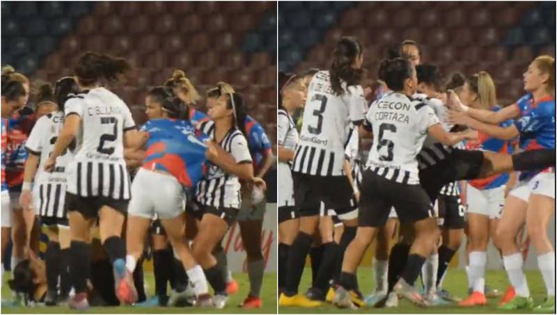 Partido de fútbol femenino terminó en gresca con puños, patadas y rasguños