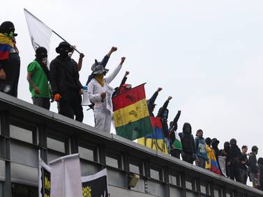 Así avanzan las manifestaciones de estudiantes de la U.Distrital en Bogotá
