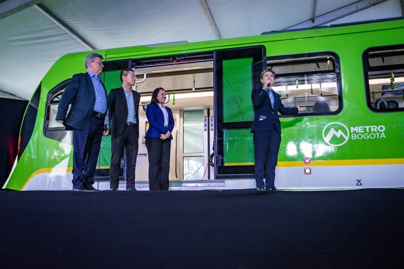 Primer vagón del Metro de Bogotá fue inaugurado