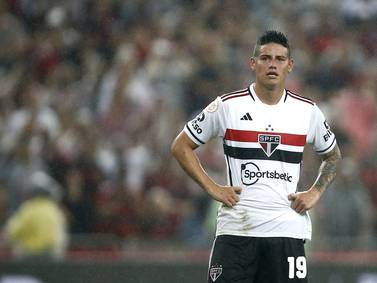 James quedó achantado tras el partido de São Paulo, pero no fue por botar el penal