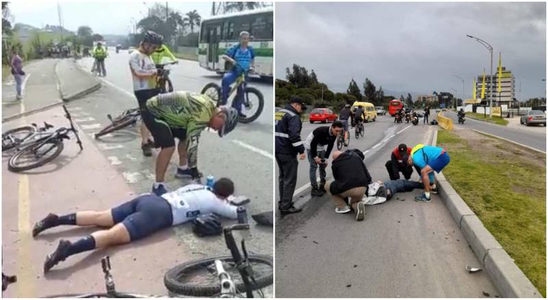 Este domingo se registrados dos accidentes en Cundinamarca y Antioquia, que dejaron varios ciclistas heridos.