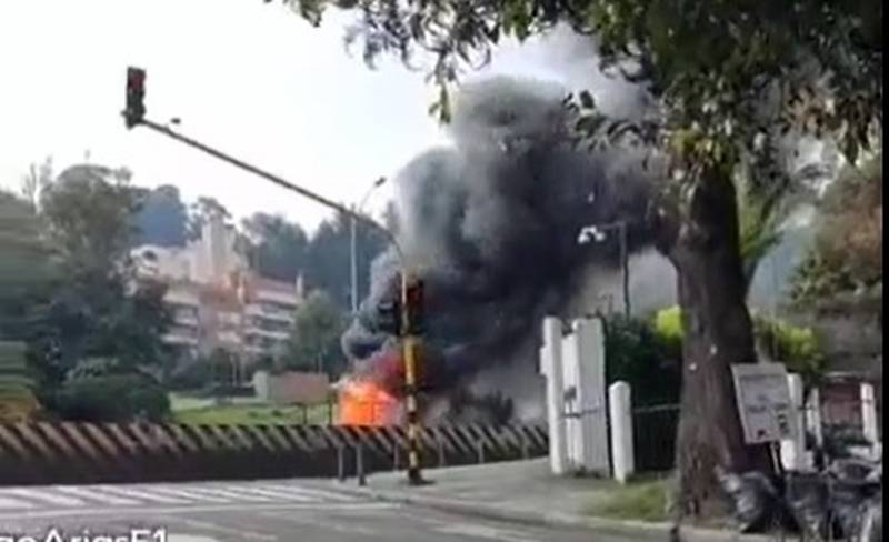Explosión de un transformador en Suba.